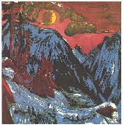 Ernst Ludwig Kirchner Moon night oil